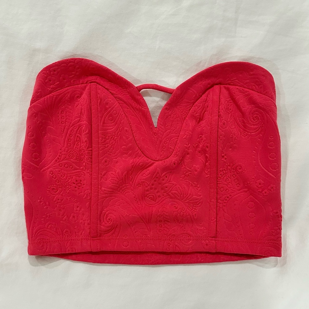 Tobi Sweetheart red-pink crop top